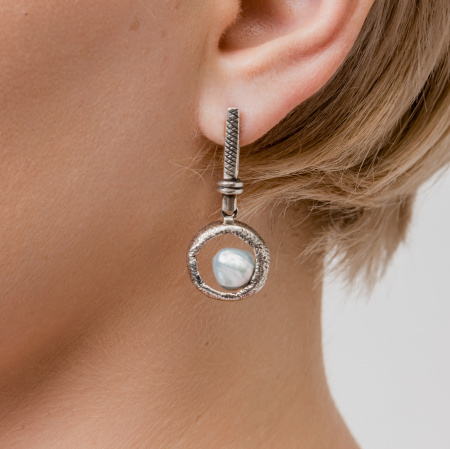 Серьги из серебра «Жемчужный клад»