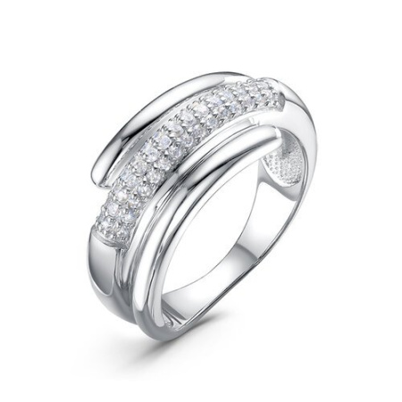 Кольцо из серебра с фианитами