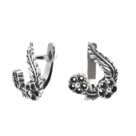 Серебряные серьги «Незабудки»