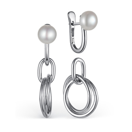 Серебряные серьги с жемчугом