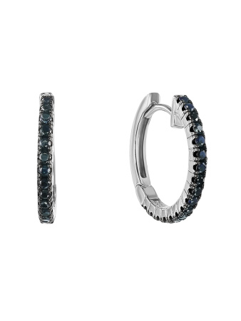 Серьги из серебра с натуральным сапфиром «Дорожка»