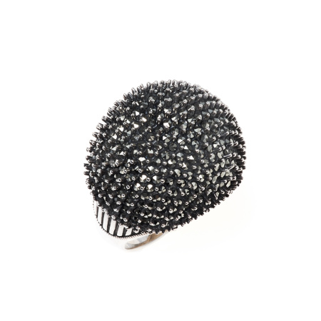 Кольцо серебряное с марказитами