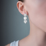 Серьги из серебра «Сердце»