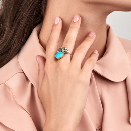 Серебряное кольцо «Перо Жизни»