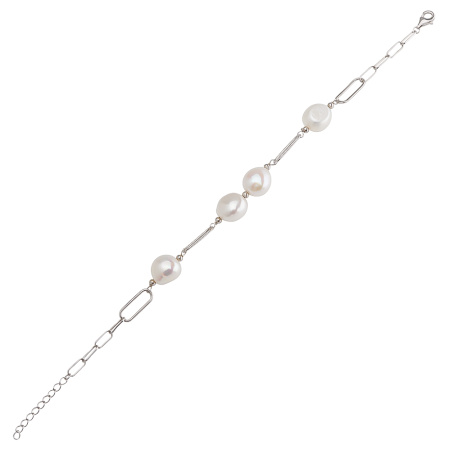 Браслет из серебра с жемчугом