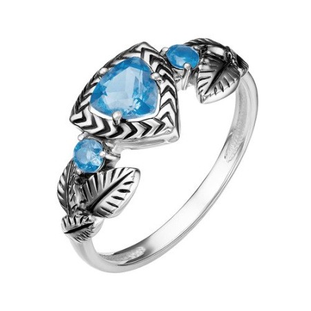 Кольцо из серебра с топазами sky