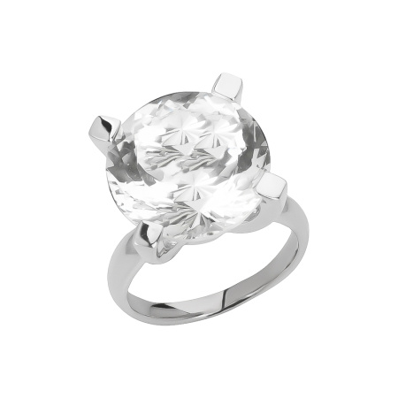 Серебряное кольцо с горным хрусталем