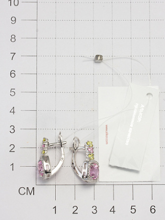 Серебряные серьги с фианитами