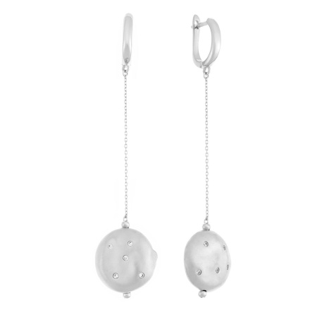 Серьги из серебра с кубическим цирконием