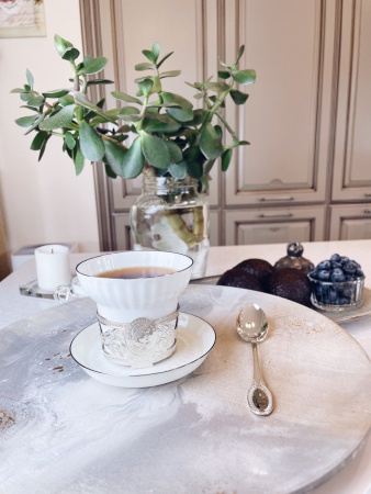 Чашка чайная с серебром «Константин Великий»