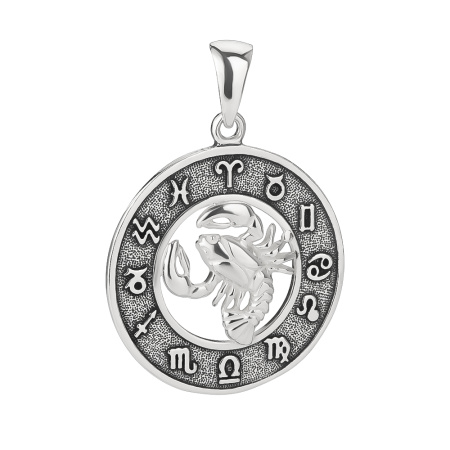 Серебряный кулон знак зодиака «Скорпион»