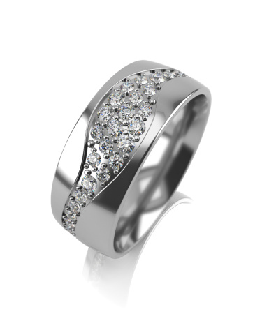 Кольцо из серебра с фианитами