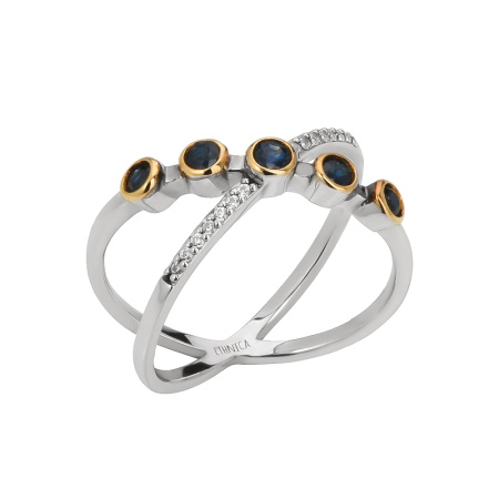 Кольцо из серебра с сапфиром