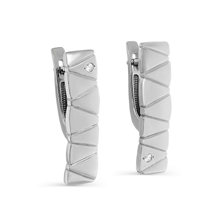 Серебряные серьги с фианитом