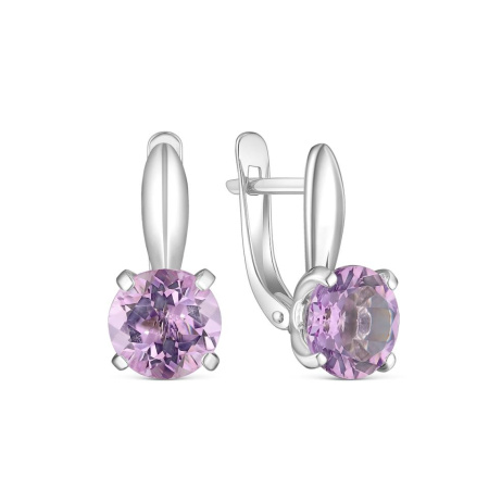 Серьги из серебра с аметистом