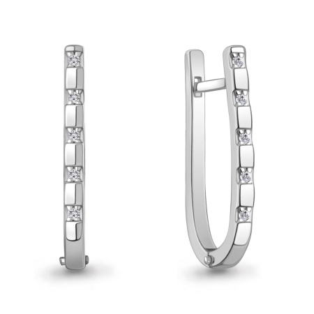 Серебряные серьги с фианитами