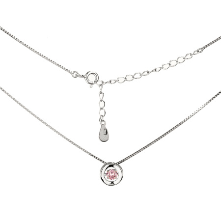 Серебряное колье с фианитом