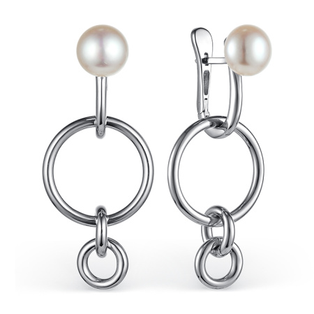 Серебряные серьги с жемчугом