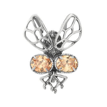 Подвеска из серебра «Цокотуха» с фианитом