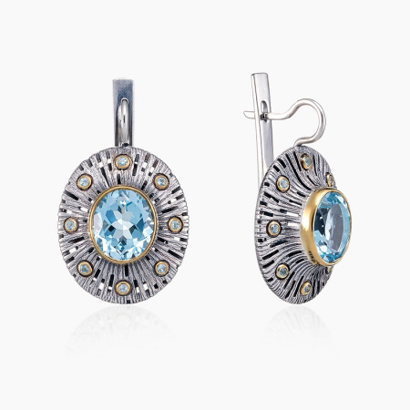 Серебряные серьги «Сияющий Покров»