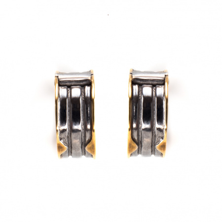 Серебряные серьги с позолотой