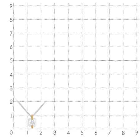 Серебряное колье с муассанитом