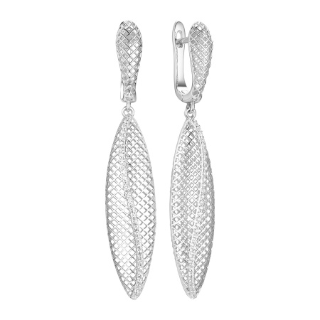 Серебряные серьги с фианитами