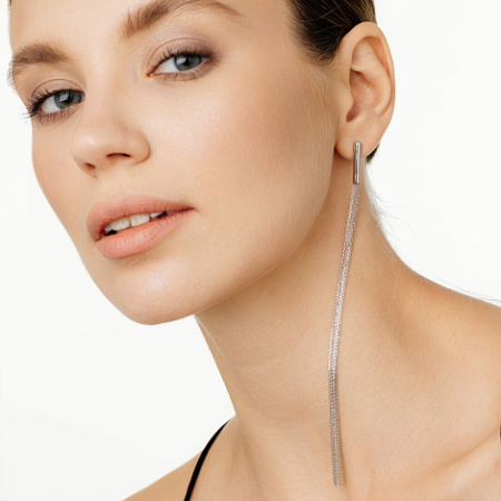 Серебряные ассиметричные серьги