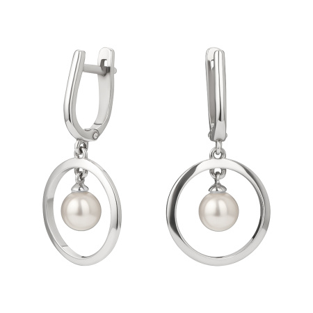Серебряные серьги с жемчугом