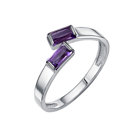 Кольцо из серебра с аметистом