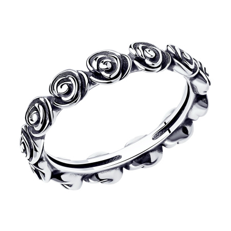 Серебряное кольцо «Роза»