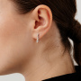 Серебряные серьги с бриллиантом