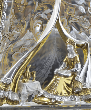 Серебряная лимонница с позолотой «Царь-девица»