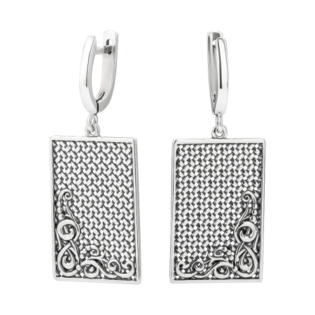 Серьги из серебра «Узор»