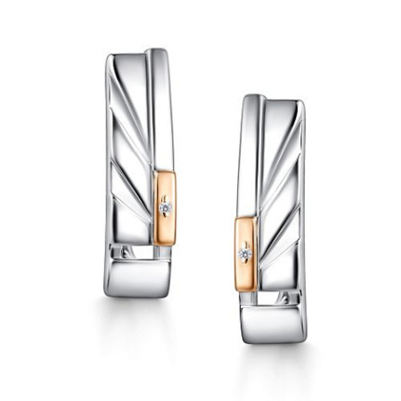 Серьги из серебра с бриллиантами