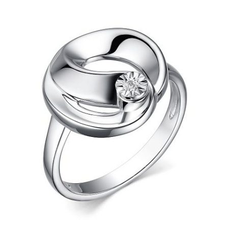 Серебряное кольцо с бриллиантом