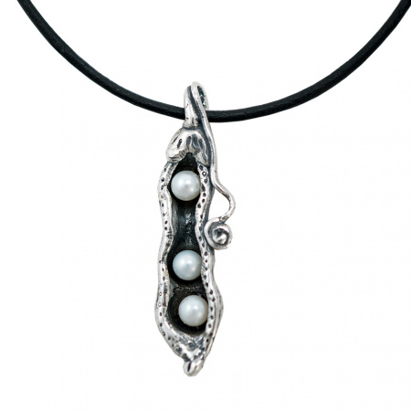 Серебряная подвеска «Горошек» с эмалью