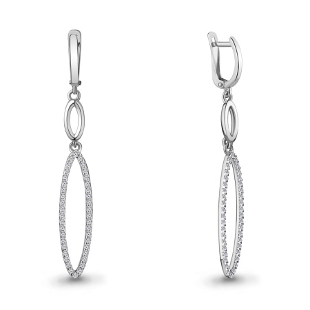 Серьги серебро и фианиты