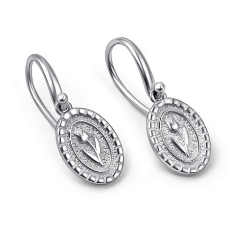 Серьги из серебра «Цветок»