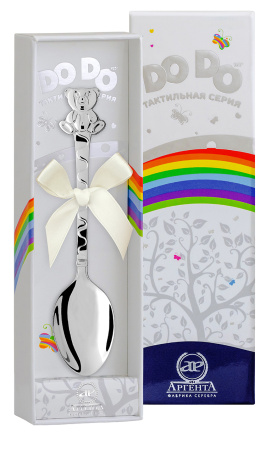 Ложка тактильная детская DO-DO «Медведь» в футляре