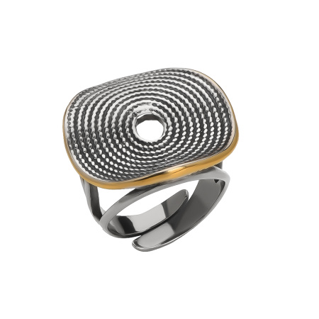 Кольцо из серебра с позолотой