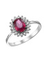 Кольцо из серебра с натуральным рубином