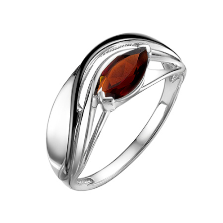Кольцо из серебра с гранатом