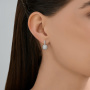 Серебряные серьги с фианитами на каждый день