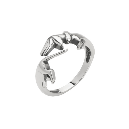 Серебряное кольцо «Такса»