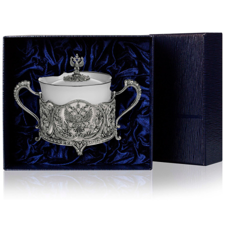 Сахарница "Герб" с чернением