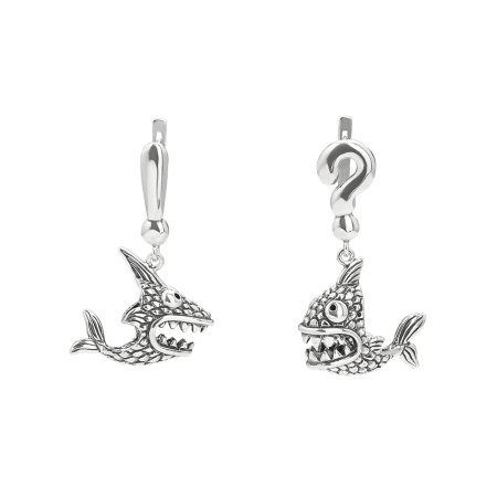 Серьги из серебра «Рыбки»