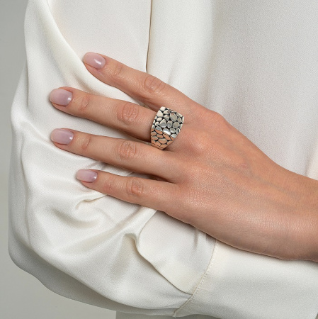 Серебряное кольцо «Мозаика»