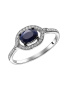 Кольцо из серебра с натуральным сапфиром