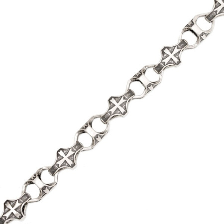 Серебряная цепь «Мальтийский крест»